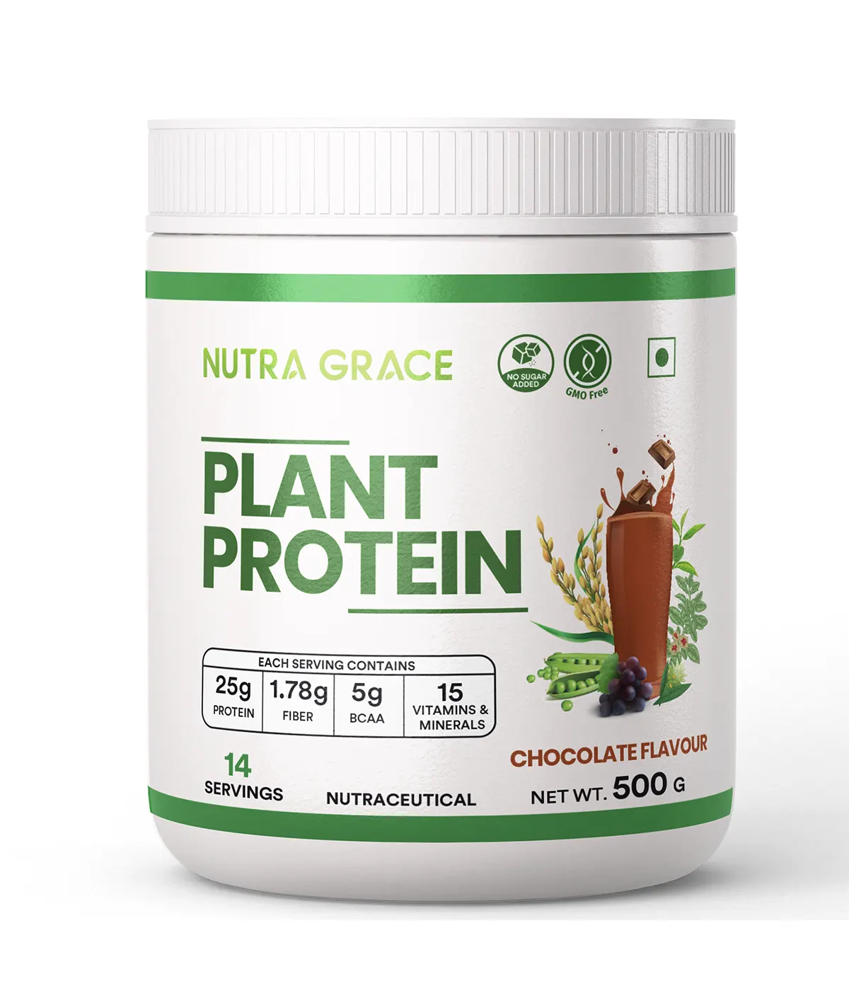 Nutra Grace Plant Based Protein Powder Supplement | 24gms Protein - Image 3