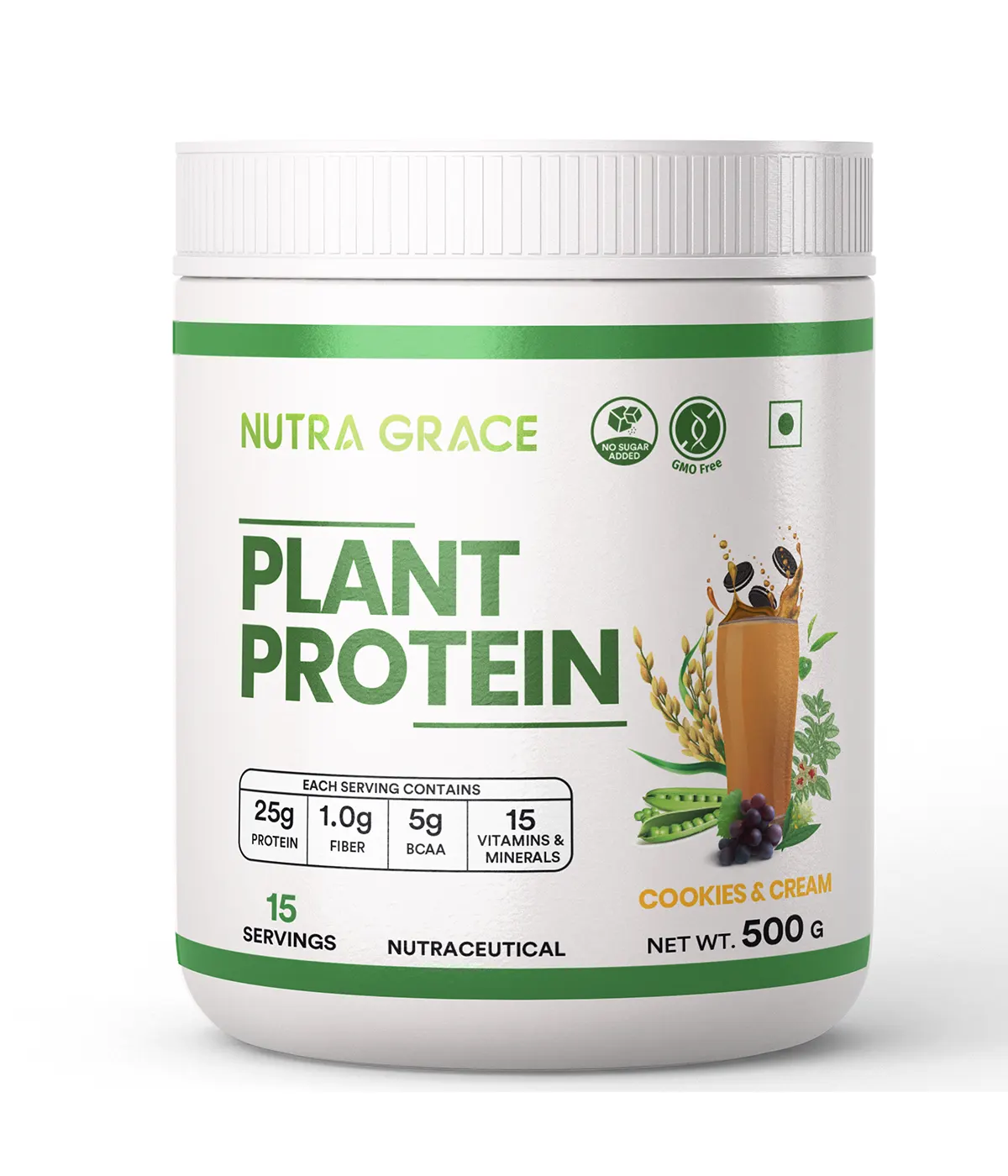 Nutra Grace Plant Based Protein Powder Supplement | 24gms Protein - Image 4